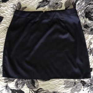 Naked Wardrobe Navy Blue Mini Skirt